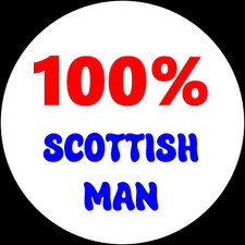 Button Pin Badge Funny Novelty Rude Joke Xmas Any Occasion Scottish Man Scotland