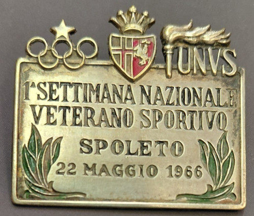 Spilla distintivo spoleto 1966 - spilla,
