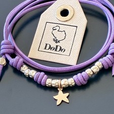 Dodo Pomellato Collana Color Lilla Stella Marina Oro Granelli Argento Originale