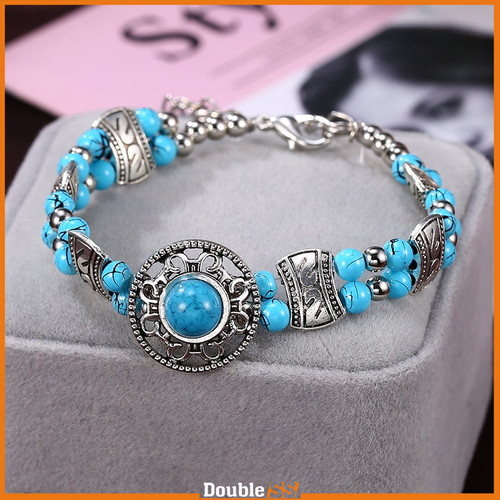 Bracciale tibetano turchese - tibetano,
