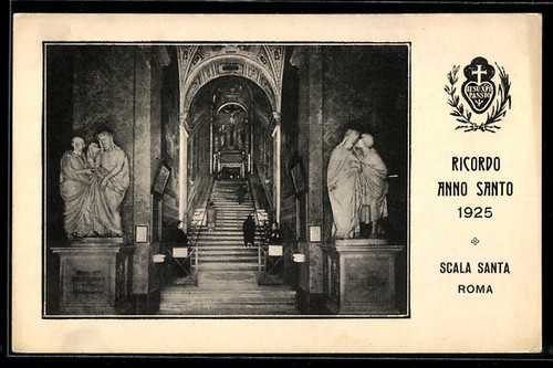 Cartolina roma scala santa - scala,