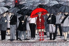 Poster Donna in Rosso che
