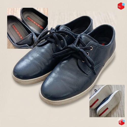 Prada sneakers vera pelle navy - vera,