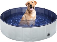 Piscina per cani bambini piccoli 120 X 30cm pieghevole senza gonfiaggio