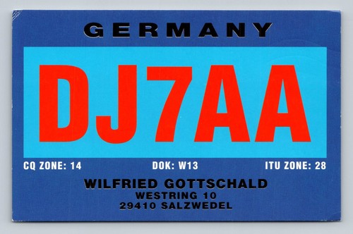 Ham radio qsl dj7aa germania - qsl,
