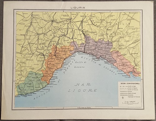 Liguria cartina geografica - ,