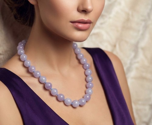 Collana con quarzo lavanda - con,