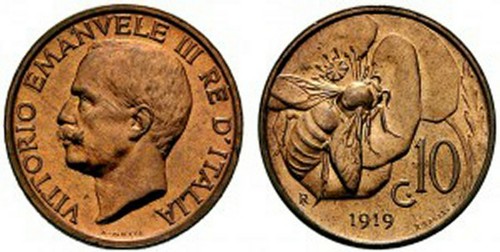 Centesimi ape 1920 1937 - 1920-1937, con