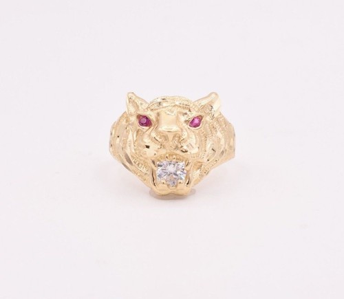 Uomo tigre leone testa - leone, anello