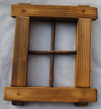 Finestra in legno con grata in ferro battuto -Wood-Legno-bricolage-N-