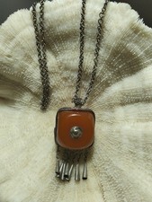 Antica Collana Yemenita Dado Cubo Bachelite Argento Rara Fine 800 Inizi 900