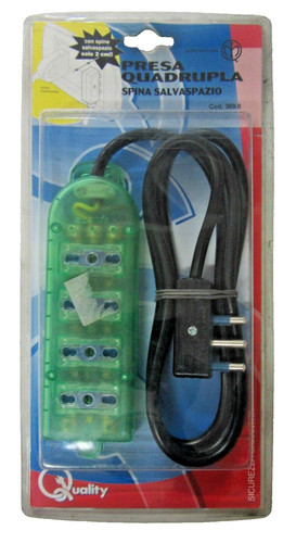 Presa elettrica quadrupla - presa,
