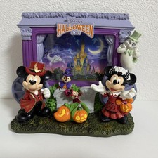 Cornice portafoto Disney Mickey Minnie Chip Dale Halloween 2007 ceramica porc...