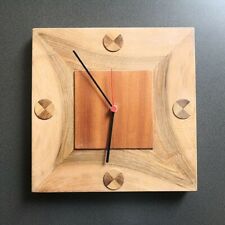 Orologio da parete in legno massello design originale unico artigianale