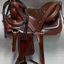 Saddle Western in pelle canna