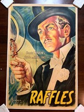 Raffles - Arte di Moraga (1939) Locandina film argentino 29"X43" LB