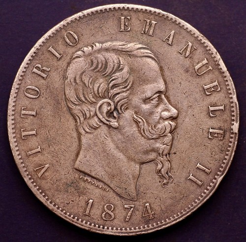 Italia lire 1874 milani - italia, 5