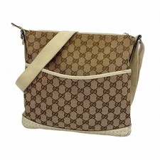 Borsa a tracolla Gucci Gg Canvas marrone beige tela pelle vintage autentica