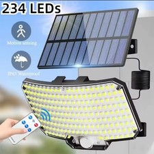 LAMPADA SOLARE DA ESTERNO, SENSORE DI MOVIMENTO - PANNELLO SOLARE E TELECOMANDO