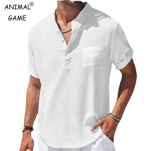 Camicia uomo lino manica corta - uomo,