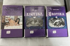 N. 3 VHS Erotika Rari Film Originali Cassette Epoca Antichi Collezzione Hard Ita