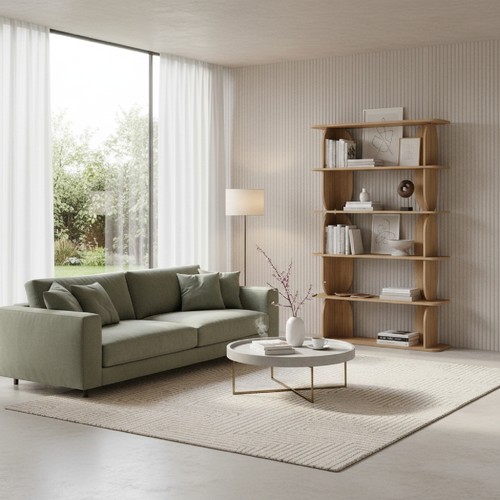 Libreria moderna con ripiani - con,