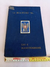 MK   manuale uso e manutenzione originale auto Bianchi tipo 20 Edoardo Bianchi