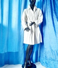 ALLEGRI Trench bianco panna, impermeabile, foderato, con cintura TG.42 M donna