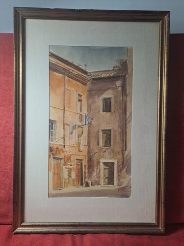 Quadro antico bel acquerello - quadro, antico.