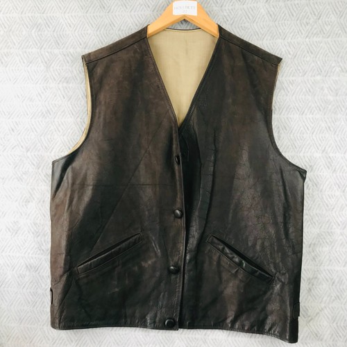 Vintage gilet homme cuir - vintage,