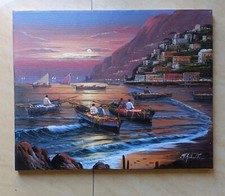 dipinto olio su tela misure del pittore Mario Galanti CM 40X50