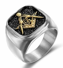 Anello massonico quadrato - massonico, uomo