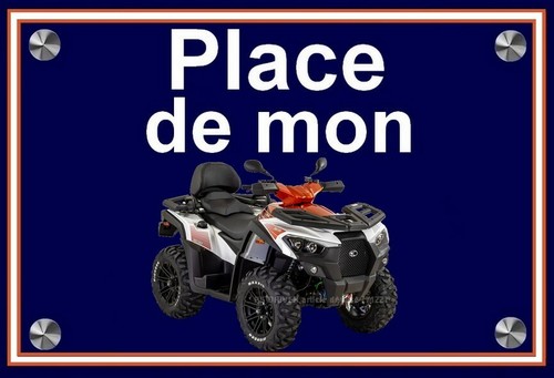 Plaque place mon quad - plaque,