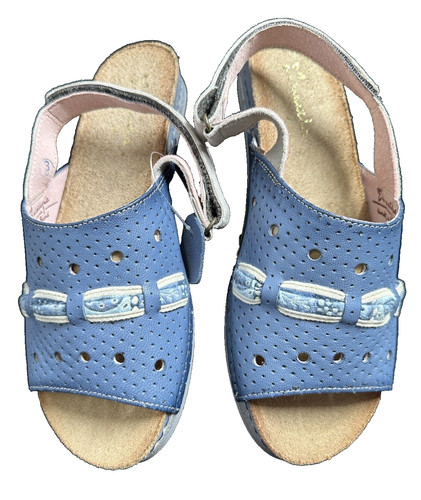 Sandali bassi pelle - blu, di
