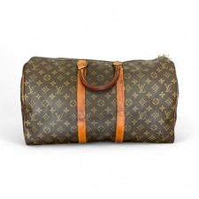 Borsa a mano Louis Vuitton Keepall 45 da viaggio Speedy Boston Marrone Pre Owned