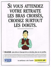 PUBLICITE ADVERTISING 114  2005  LA POSTE  compte SOLESIO   LA RETRAITE