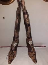 Stivali donna lavorazione artigianale in pelle di pitone n.41