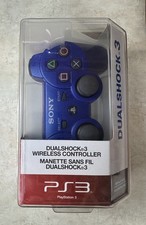 Sony PS3 DualShock 3 Controller Wireless Blu Metallizzato OEM - Nuovo Sigillato
