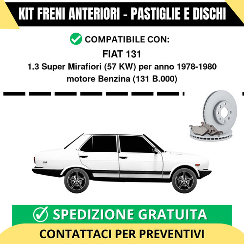 Kit freni anteriori fiat 131 - freni,