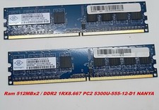 Ram 512mbx2 ddr2 1rx8 - ram,