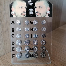 Orecchini uomo acciaio finto dilatatore coppia