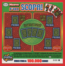 GRATTA E VINCI LOTTERIA NUOVO FAI SCOPA  NUOVO VERGINE NON GRATTATO SCADUTO