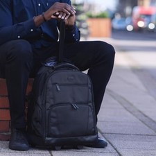 Zaino Con Rotelle Nero Multitasche Porta Pc Ufficio Viaggio Trolley