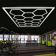 14x LED esagonali luci a nido d'ape tubi officina garage illuminazione LED lampada da parete