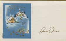 55512d vecchio biglietto di auguri non usato buon anno  cm 7 x 11