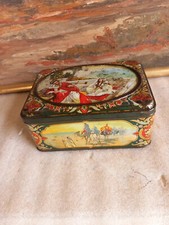 ANCIENNE BOITE A BISCUITS DAMOISEAU EN TÖLE LITHOGRAPHIEE DECOR ORIENTALISTE