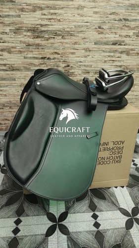 Sella dressage pelle nera - in,