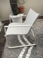 Sedia da esterno o da giardino in acciaio e textilene - beige - seduta comoda