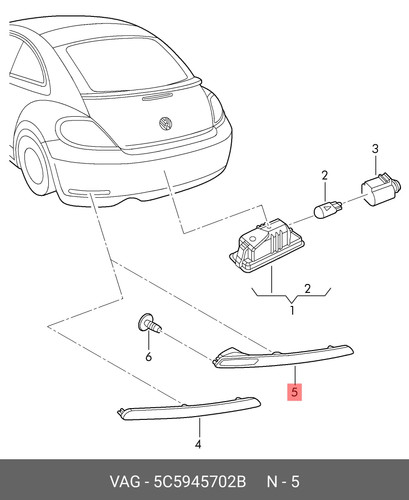 Paraurti posteriore destro - , vw