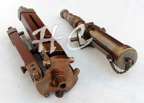 Cannocchiale ottone con - cannocchiale, in